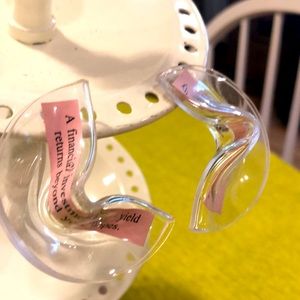 Retro 1980s Lucite Fortune Cookie Earrings w/Fortunes